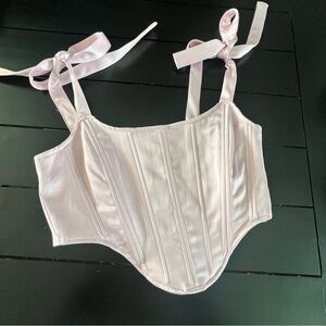 Forever 21 Pink Crop Top with Structured Design